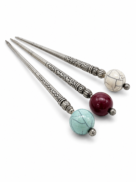 Hair pin marble