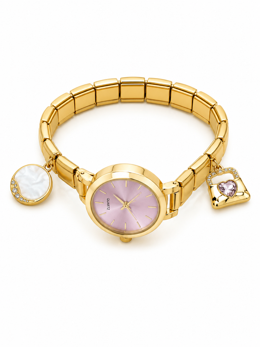 Ρολόι Italian set charms gold