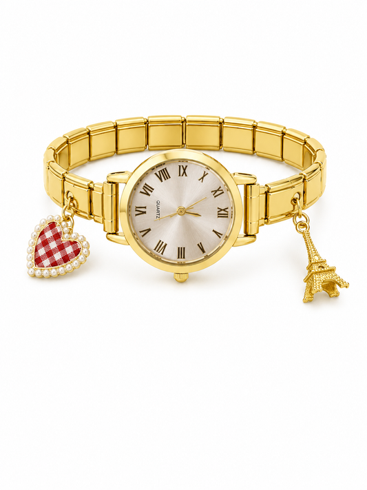 Ρολόι Italian set charms gold
