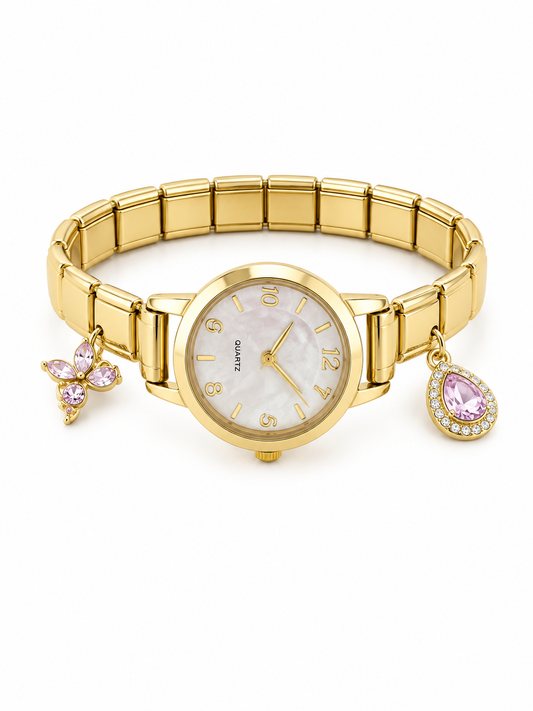 Ρολόι Italian set charms gold