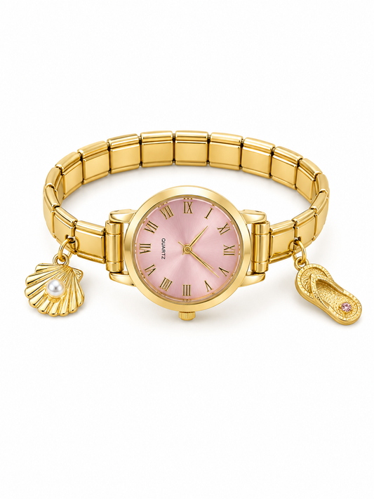 Ρολόι Italian set charms gold