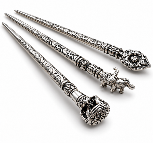 Hair pin silver