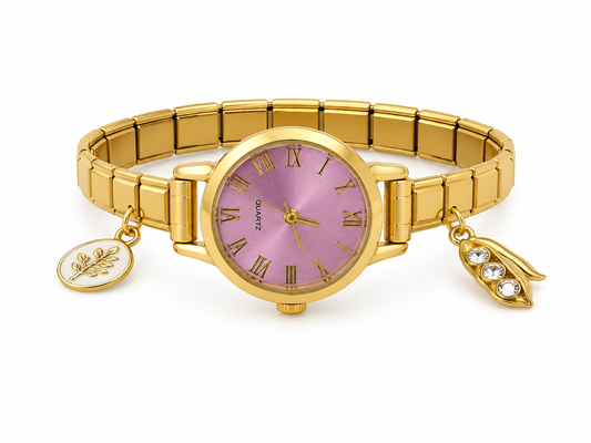 Ρολόι Italian set charms gold