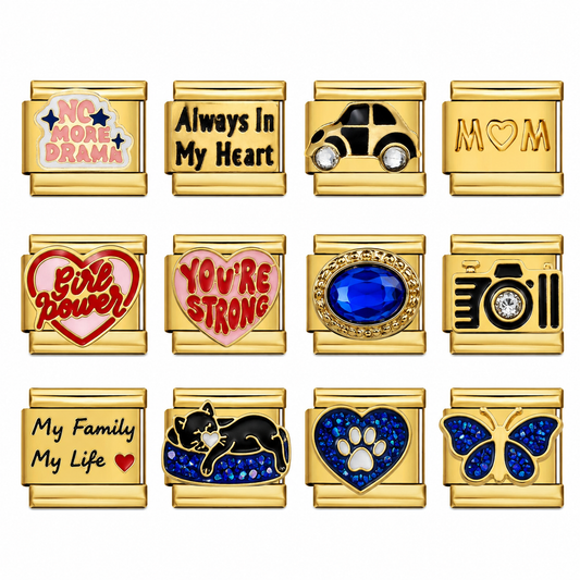 Italian charms mix gold 25pcs