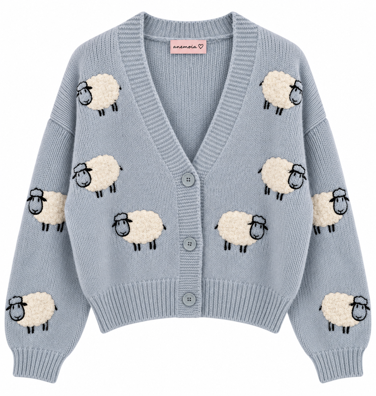 Sheep cardigan σιέλ